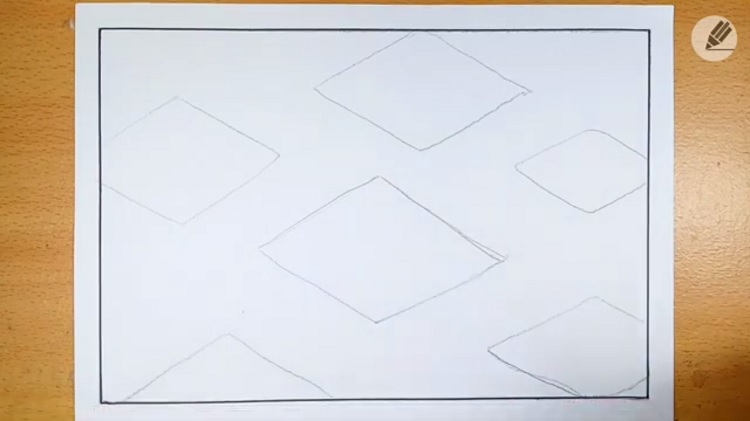 Pertebal garis pinggir dengan spidol, Sumber: Youtube @Draw Easy Draw