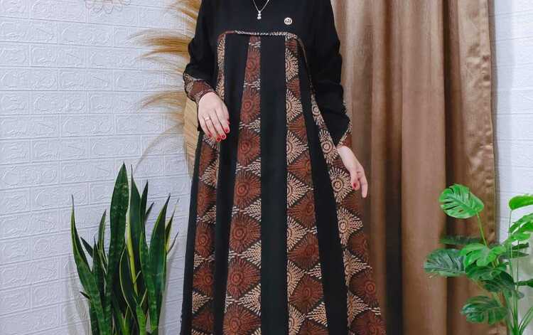 Gamis batik lebaran, Sumber: lazada