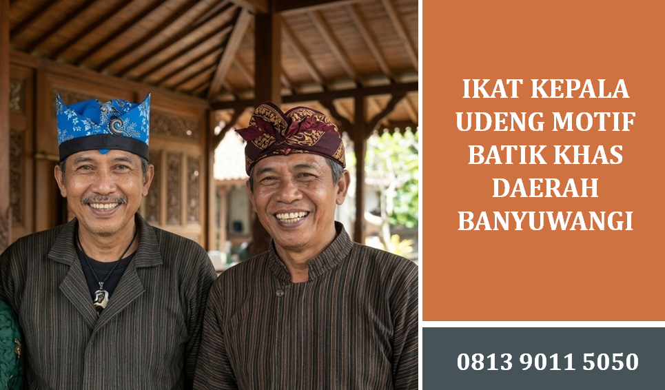Ikat Kepala Udeng Motif Batik Khas Daerah Banyuwangi Terbaik Untuk Busana Adat